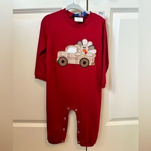24 mo Millie Jay one piece Turkey in truck nwt thanksgiving fall